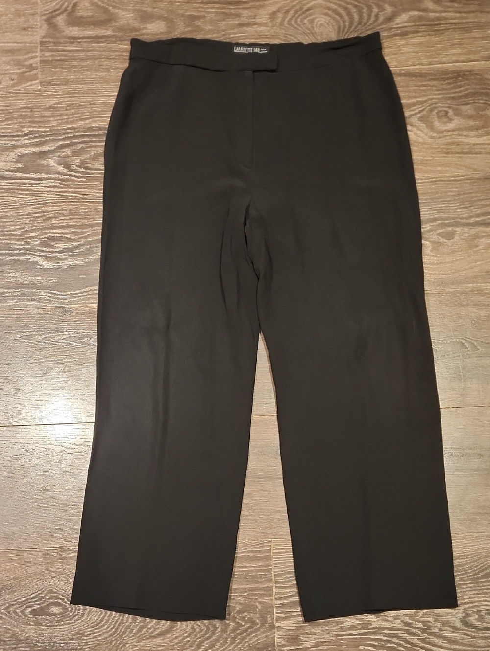 ❤️ LAFAYETTE 148 CREPE HIGH RISE WIDE LEG DRAPEY PANTS /TROUSERS, BLACK, 14P